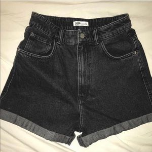 Black Denim Shorts